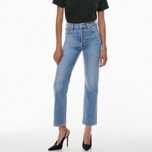 Aritzia Denim Forum The Arlo high rise straight jeans size 28